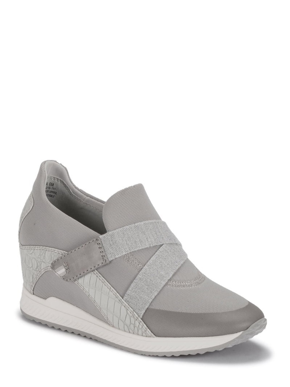 Baretraps Johanna Hidden Wedge Sneaker Sz 8.5 Gray/White
